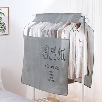 = Opknoping Garment Bag Dust-Proof Kleding Cover Jassen Jurk Closet Opslag Us licht grijs