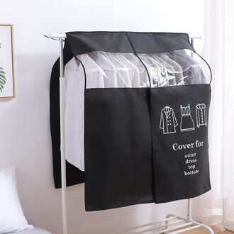 = Opknoping Garment Bag Dust-Proof Kleding Cover Jassen Jurk Closet Opslag Us zwart