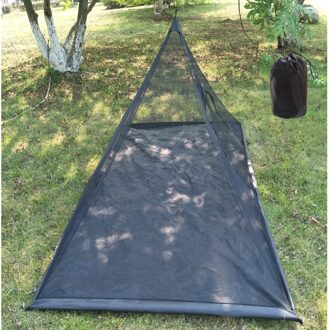 Opknoping Innerlijke Tenten Voor Driehoek Teepee Outdoor Ultralight Muggenmelk Mesh Net Enkele Tent Zomer Camping Tent X309A zwart met bodem