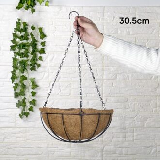 Opknoping Kokosnoot Bloem Pot Ijzer Ambachtelijke Plantaardige Planter Pot Voor Huis Tuin Decoratie JS23 30.5cm