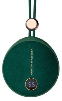 Opknoping Mini Hand Heater Usb Oplaadbare Elektrische Hand Warmer Quick Verwarming Pad Draagbare 2 In 1 Mobiele Power groen