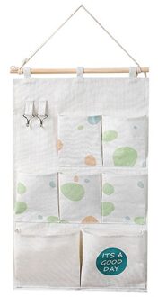 Opknoping Organizer Opknoping Doek Organizer Katoen En Linnen Art Opbergtas Multi-Raster Muur Opknoping Opbergtas Achter Deur