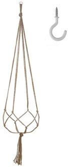 Opknoping Pot Touw Hennep Macrame Plant Bloem Pot Opknoping Houder Mand Hanger Home Verticale Tuin Balkon Decoratie Q40 1stk