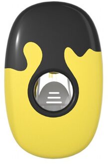 Opknoping Tandpasta Knijper Huishoudelijke Waterdichte Wandmontage Automatische Tandpasta Dispenser Badkamer Punch-Gratis Tandenborstel Rack geel