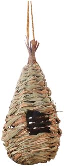 Opknoping Vogel Huis Natuurlijke Gras Vogelnest Vogelkooi Binnenplaats Decoratieve Papegaai Nest Huizen Geweven Vogel Huis # BL5