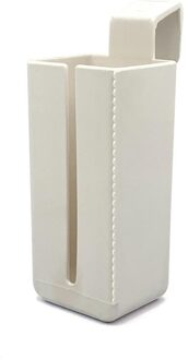 Opknoping Vuilniszak Opslag Container Keuken Wall Mount Herbruikbare Boodschappentassen Houder Waterdicht Vuilniszak Opbergdoos wit