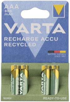 oplaadbare batterijen recycled AAA blister 4