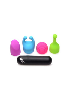 Oplaadbare Bullet met 4 Opzetstukken - Oplaadbare Bullet met 4 Opzetstukken