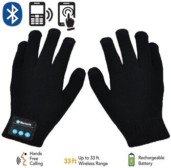 Oplaadbare Draadloze Bluetooth Handschoenen Vrouwen Mannen Winter Knit Warm Wanten Call Talking Touchscreen Handschoenen Mobiele Telefoon Pad geel