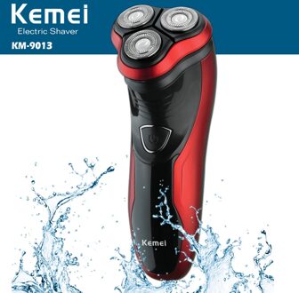 Oplaadbare Elektrische Scheerapparaat Wasbare Trimmer Barbeador Gezicht Mannen Scheren Machine Groomer Baard Kemei 3D Elektrische Scheermes