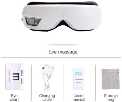 Oplaadbare Elektrische Trillingen Oog Massager Bluetooth-Compatibel Eye Relax Masker Vermoeidheid Eye Massager Verlichten Gezondheidszorg Gereedschap geen doos