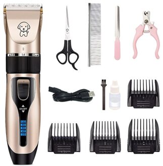 Oplaadbare Geluidsarme Huisdier Tondeuse Remover Cutter Grooming Kat Hond Haar Trimmer Elektrische Huisdieren Hair Cut Machine