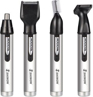 Oplaadbare Haar Trimer Snor Haar Cutter Wenkbrauw Baard Neus Trimmer Elektrische Haar Snijmachine Kapsel 4in1 Grooming Kit