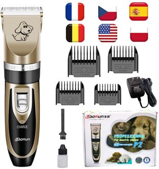 Oplaadbare Hond Haar Trimmer Lage Ruis Professionele Kat Dier Tondeuse Remover Cutter Grooming Scheerapparaat Set Tondeuse 33-tooth