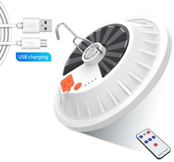 Oplaadbare Led Gloeilamp Afstandsbediening Solar Lading Lantaarn Draagbare Nood Avondmarkt Licht Outdoor Camping Thuis 60LED