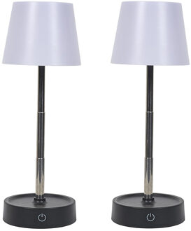 Oplaadbare LED lamp - 2x - verstelbare hoogte - touch bediening