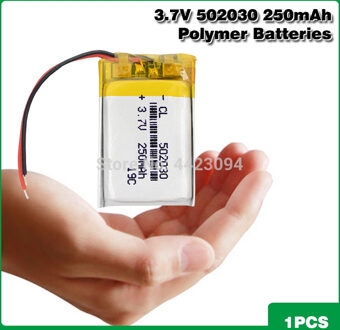 Oplaadbare Li-Po Batterij 052030 502030 3.7V 250 Mah MP3 MP4 Speelgoed Lithium Polymeer Batterij Voor Gps Mid bluetooth Headset 1stk