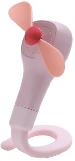 Oplaadbare Low Noise Draagbare Usb Handheld Multifunctionele Mini Fan Met Flexibele Stand 360 ° Rotatio roze