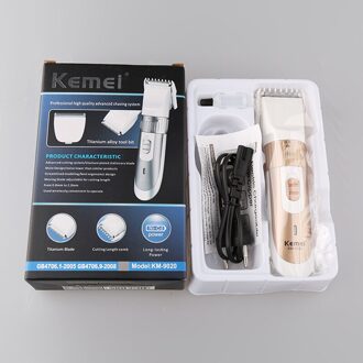 Oplaadbare Mannen Tondeuse Scheermes Verstelbare Elektrische Tondeuse Professionele Baard Trimmer Enkele Blade Snijmachine 45D goud-met doos