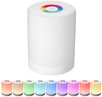 Oplaadbare Smart Led Touch Control Nachtlampje Inductie Dimmer Intelligente Nachtkastje Draagbare Lamp Dimbare Rgb Kleur Veranderen