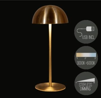 Oplaadbare tafellamp USB goud 9,5x22cm