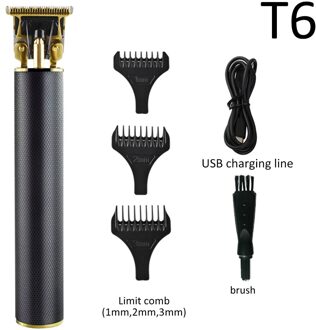 Oplaadbare Tondeuse Usb Draadloze Kapper Carving Tondeuse Grote Power Low Noise T-Outliner Haar Snijden Voor Kid volwassenen