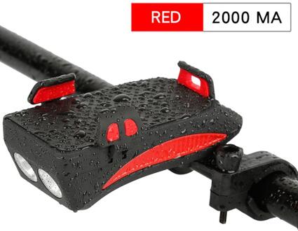 Oplaadbare Usb Led Fiets Koplamp Fiets Hoofd Licht Voor Lamp Hoorn Houder Bikecycle Hoorns Bikecycle Accessoires 3