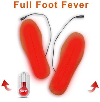 Oplaadbare Verwarmde Inlegzolen, Waterdichte Elektrische Verwarmde Foot Warmer Binnenzool Usb Inlegzolen Unisex #38