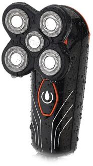 Oplaadbare Waterdichte Zelfzorg Hoofd Scheren Scheermes 5-Hoofd Waterdichte Drijvende Scheren Scheermes Mannen Elektrisch Scheerapparaat