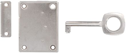 Oplegmeubelslot 25mm Nikkel