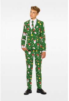 Oppersuit Maatpak Jongens Santaboss Groen Multikleur - Print