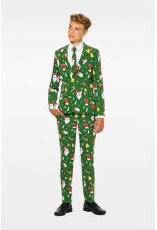 Oppersuit Maatpak Jongens Santaboss Groen Multikleur - Print