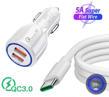 Oppo A53 A72 Reno4 Se Xt Realme 7 X2 5A Super Flash Vooc Type C Lading Kabel Voor Samsung S20 fe Honor 30i 9 Snelle Usb Car Charger lader 1M kabel 5A