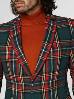 Opposuits Christmas tartan pine Groen - 48