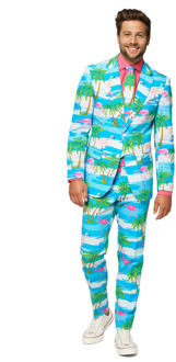 Opposuits Flaminguy - Mannen Zomer Kostuum - Gekleurd - Carnaval - Maat 60