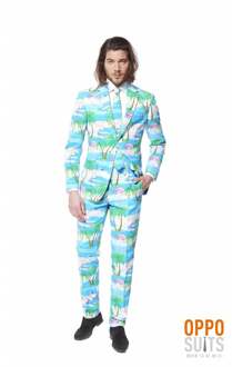 Opposuits Flaminguy - Mannen Zomer Kostuum - Gekleurd - Carnaval - Maat 62