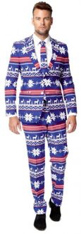 Opposuits Heren Kostuum Met Rendier Print 48 (M) Multikleur