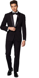 Opposuits Jet Set Black - Heren Tuxedo Smoking met Vlinderdas - Chique - Zwart - Maat EU 48