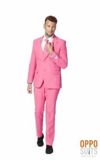 Opposuits Mr. Pink - Mannen Kostuum - Roze - Feest - Maat 60