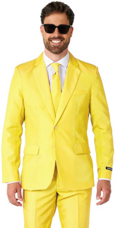 Opposuits Mr. Solid geel Suitmeister kostuum voor mannen - L (EU 54) - Volwassenen kostuums