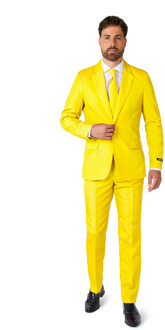 Opposuits Mr. Solid geel Suitmeister kostuum voor mannen - L (EU 54) - Volwassenen kostuums