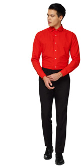 Opposuits Overhemd Red Devil Heren Polyester Rood