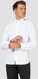 Opposuits Overhemd White Knight Heren Polyester Wit