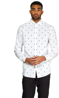 Opposuits Shirt ls christmas trees Wit - 44 (XL)