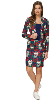 Opposuits Suitmeister Day of the Dead - Dames Kostuum - Meerkleurig - Halloween - Maat 36-38