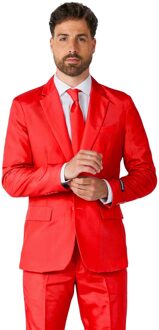 Opposuits Suitmeister Red - Mannen Kostuum - Rood - Kerst - Maat 2XL