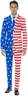Opposuits Suitmeister USA Flag - Mannen Kostuum - Gekleurd - Feest - Maat M