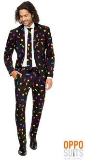 Opposuits Tetris™ - Mannen Kostuum - Zwart - Carnaval - Maat 52