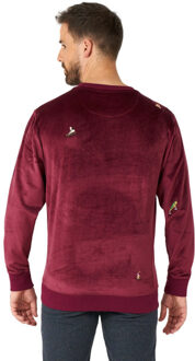 Opposuits Velvet red xmas icons Rood - M