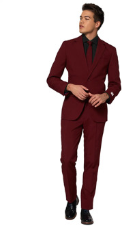 Opposuits Verkleedpak Blazing Burgundy Polyester Bordeaux Maat 58